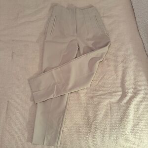 Zara Cream Dress Pants Lightweight Cotton Blend